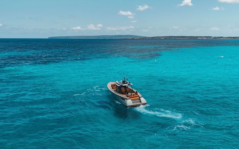 Boat bound for Ibiza's coves