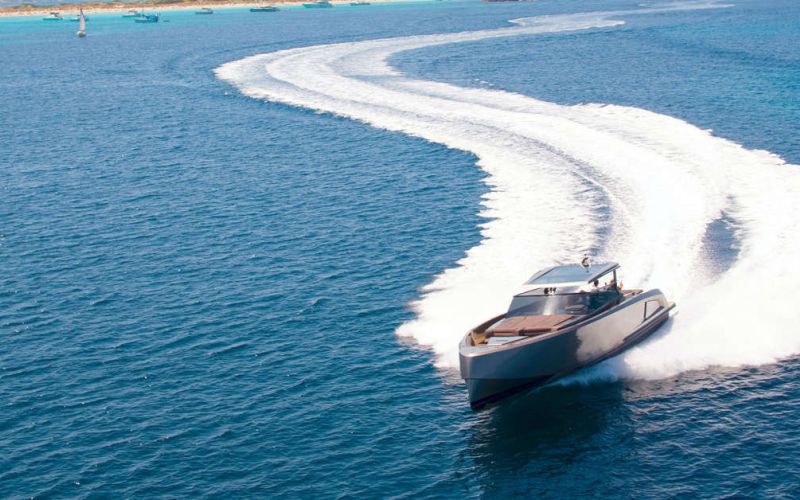 Sleek Vanquish Yacht in Ibiza