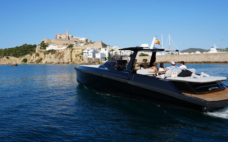 Boating Ibiza boat heading for Formentera